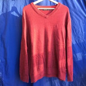 NAUTICA Red V-neck Sweater/Pullover XL 100% Cotton